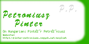 petroniusz pinter business card